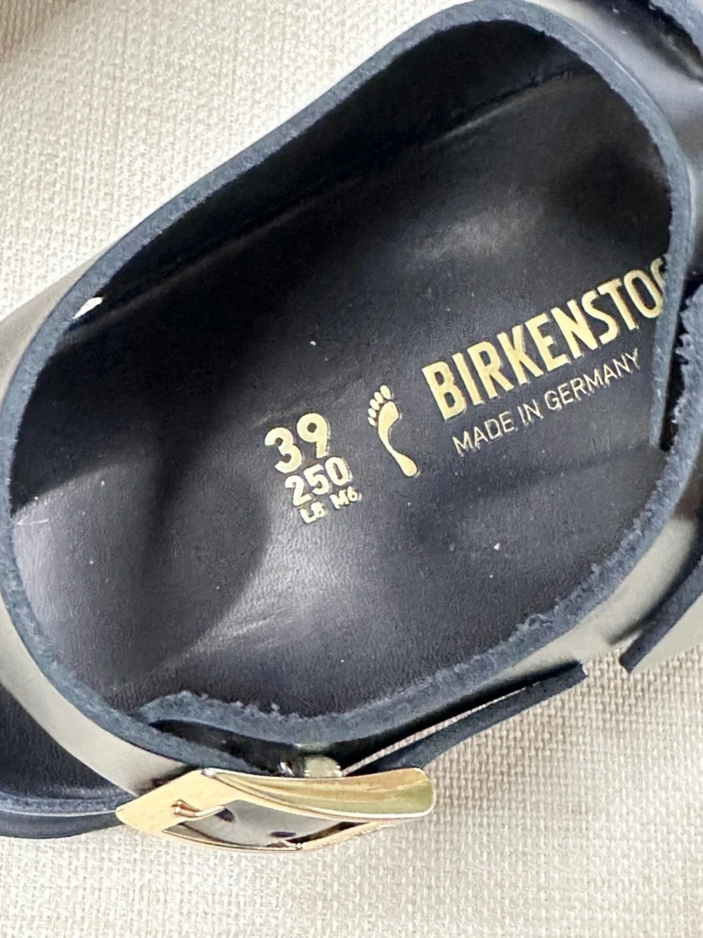 Birkenstock Cannes Exquisite Natural Leather Sandals Black 39 Narrow - Picture 7 of 16